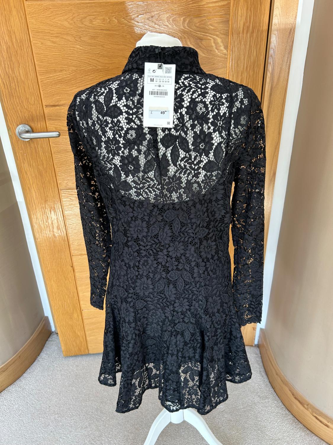 LACE SHIRT DRESS - Image 5