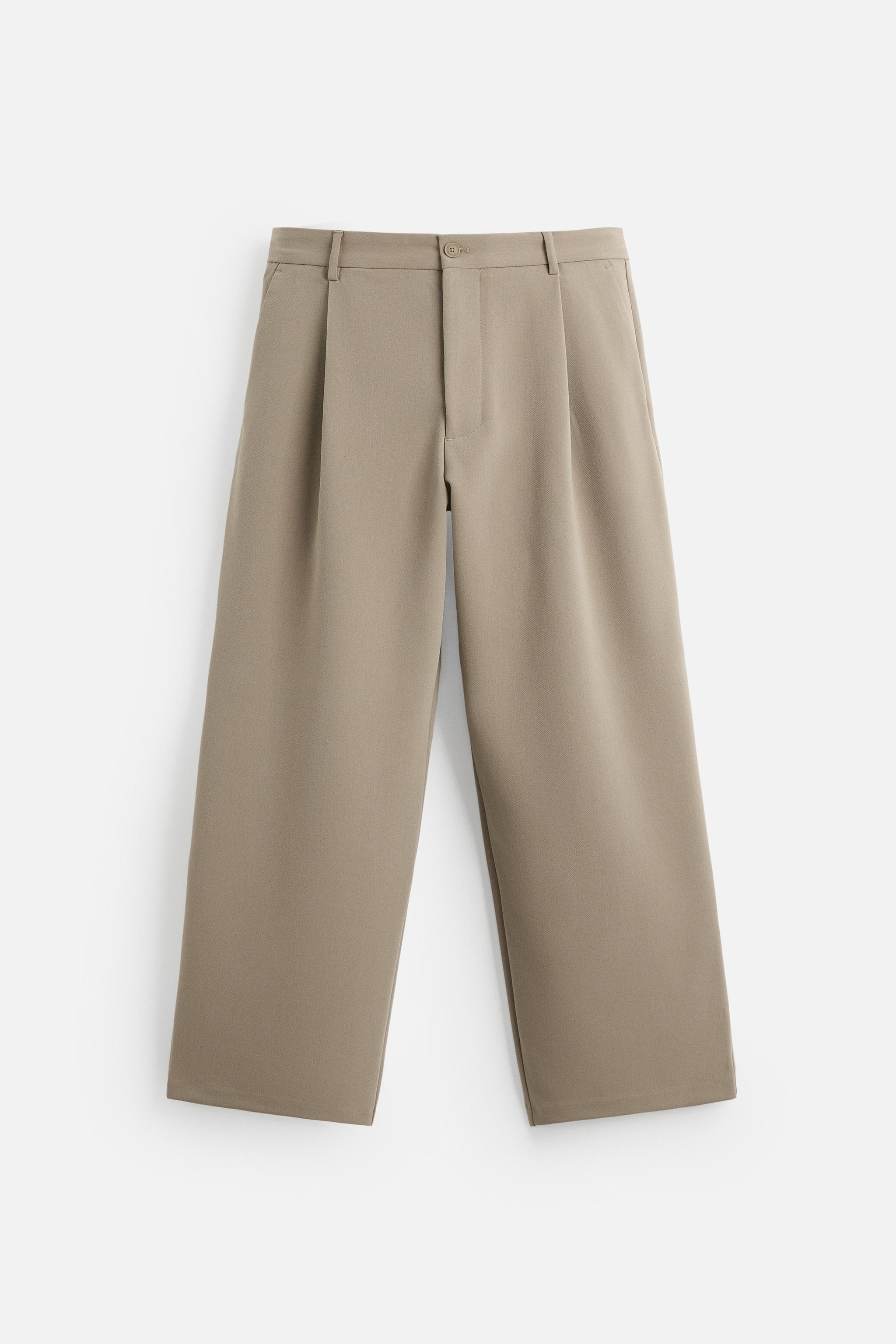 【ZARA】リラックスフィットプリーツパンツ 6861/554/707 リラックスフィットプリーツパンツ - ブラック | ZARA Japan / 日本