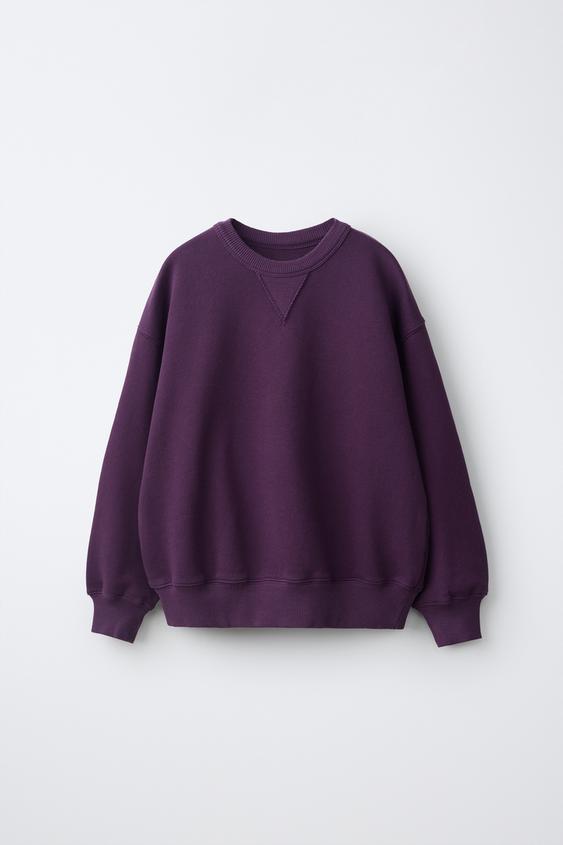 STORIESZ - PLAIN MEDIUM WEIGHT SWEATSHIRT - Purple by Zara - Image 0