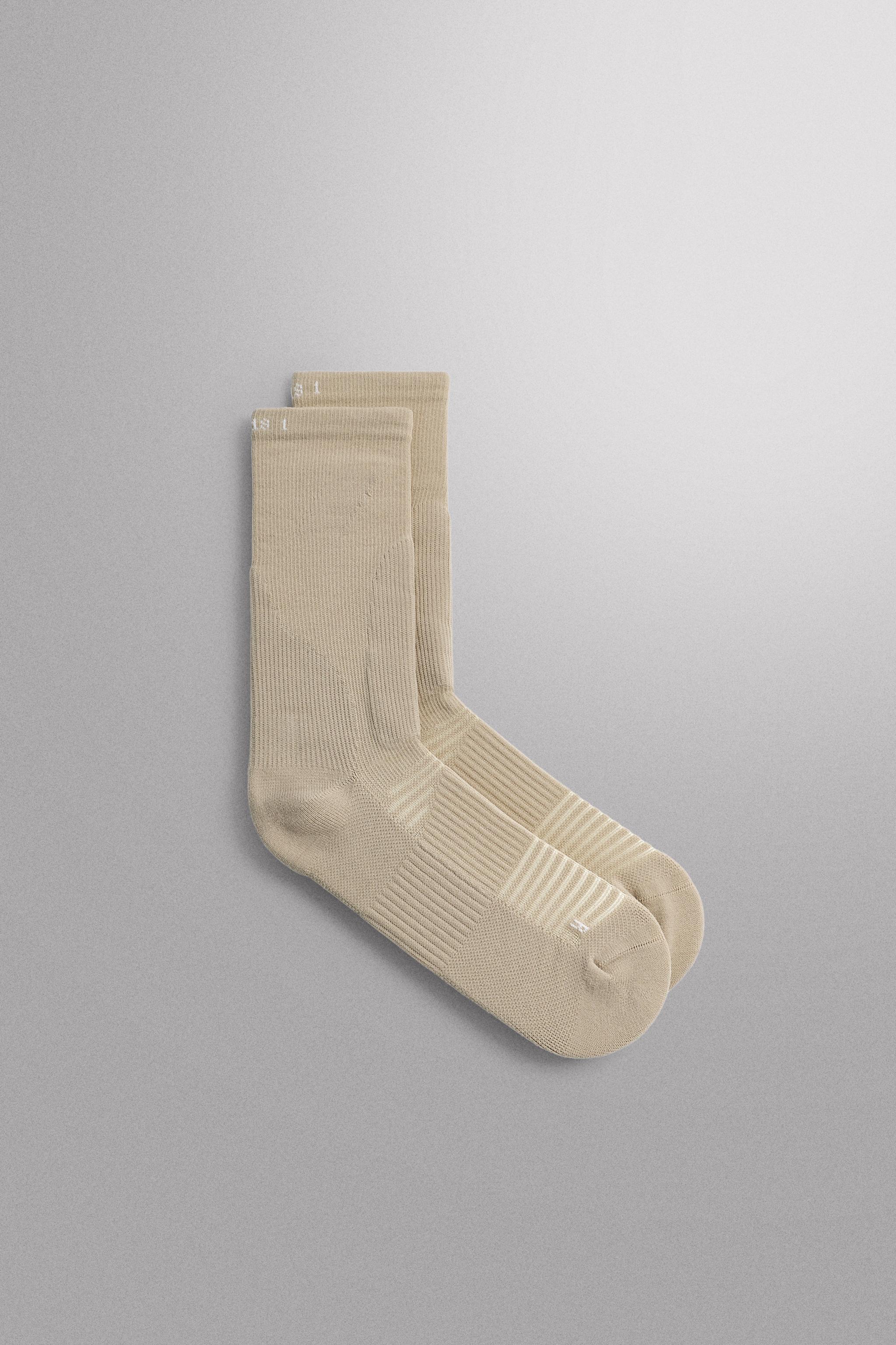 TWO-PACK OF TECHNICAL TRAINING SOCKS — ECRU