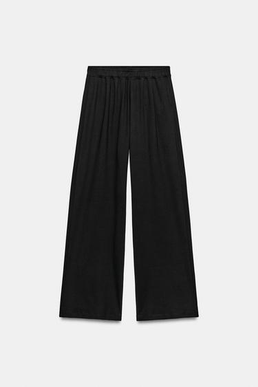 PANTALÓN PINZAS - Negro de Zara