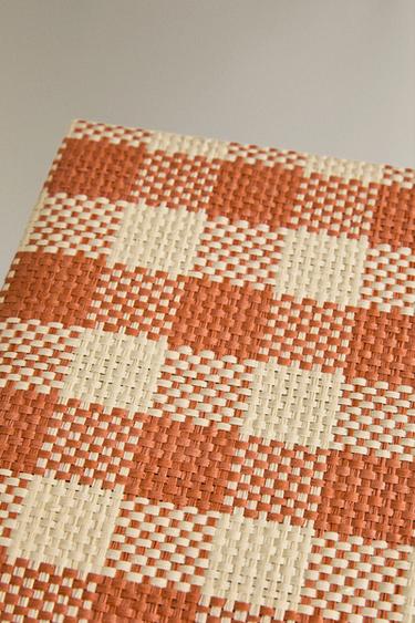 PANIER ENFANT À CARREAUX PLIABLE - Moutarde de Zara - Image 2