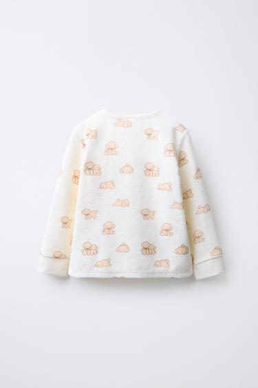 2-6 ANS/ PYJAMA EN VELOURS À CHIOTS - Marron clair de Zara - Image 2