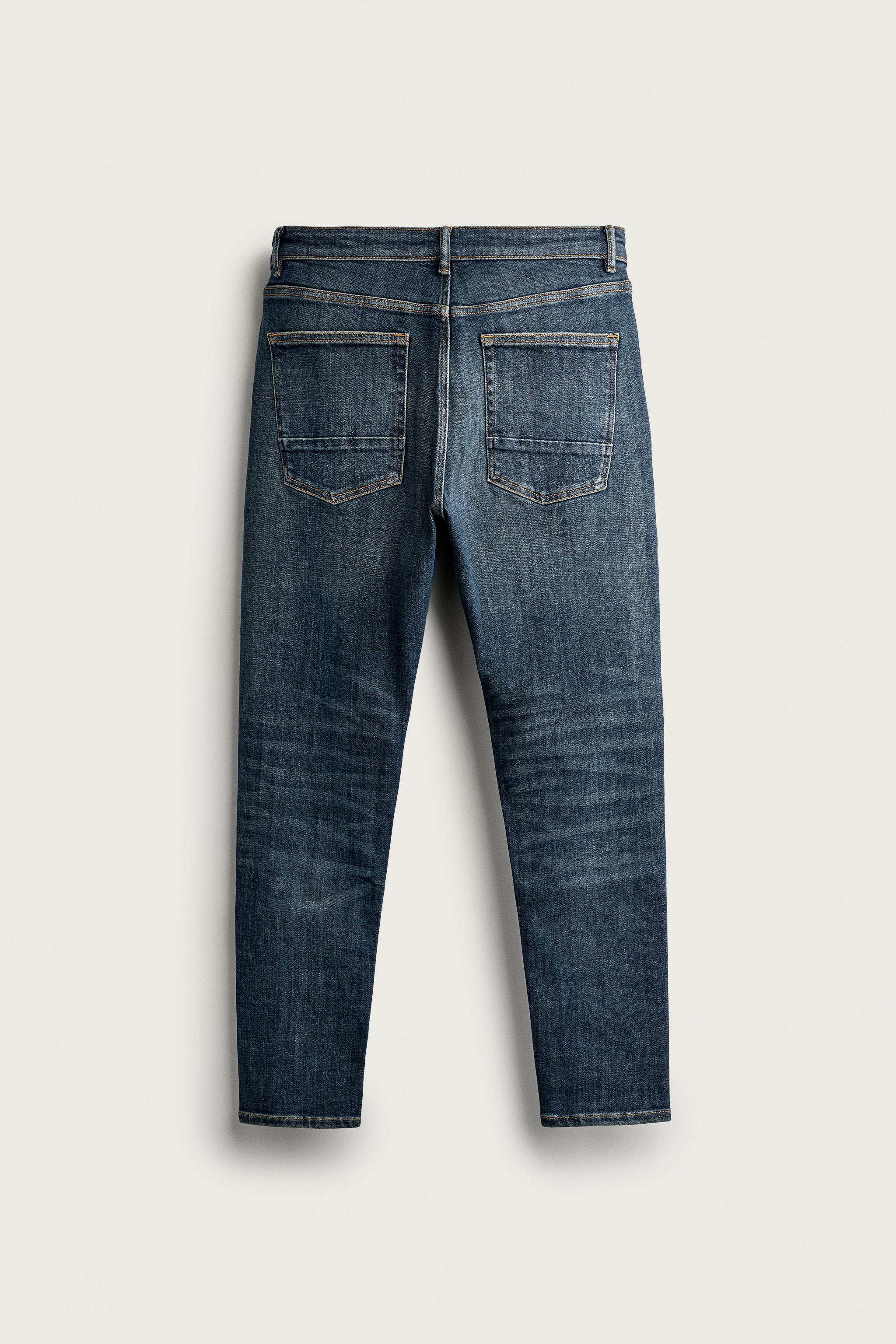 DISTRESSED SKINNY FIT JEANS — Blue / Green (alternate view)