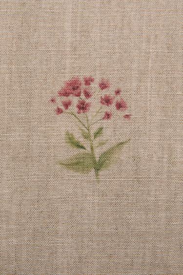 HOUSSE DE COUSSIN LIN FLEURS - Beige clair de Zara - Image 2