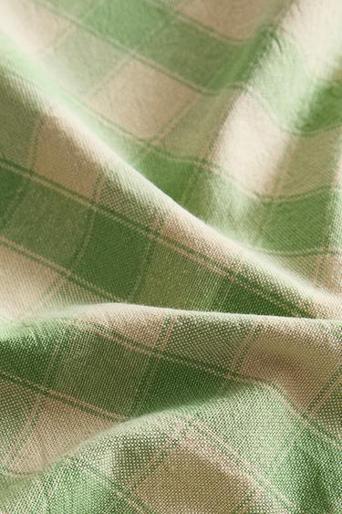 LOT SERVIETTES DE TABLE COTON CARREAUX (LOT DE 2) - Vert de Zara - Image 3