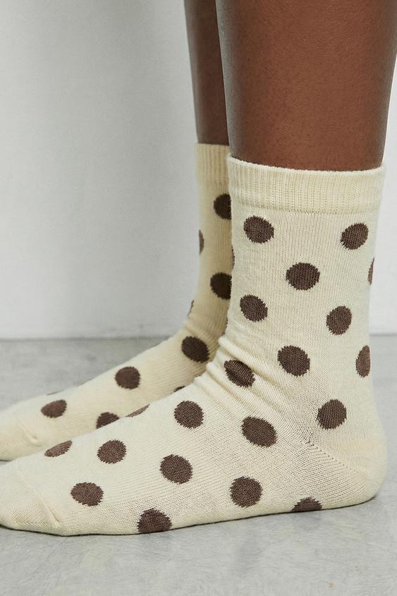 3-PACK OF LONG STRIPED AND POLKA DOT SOCKS - Yellow by Zara - Image 0