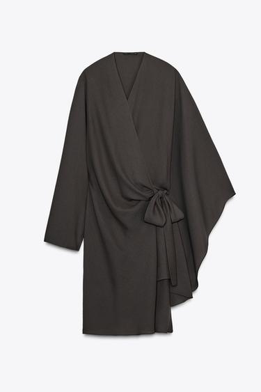 BLOUSE CROISÉE ASYMÉTRIQUE ZW COLLECTION - Marron foncé de Zara - Image 6