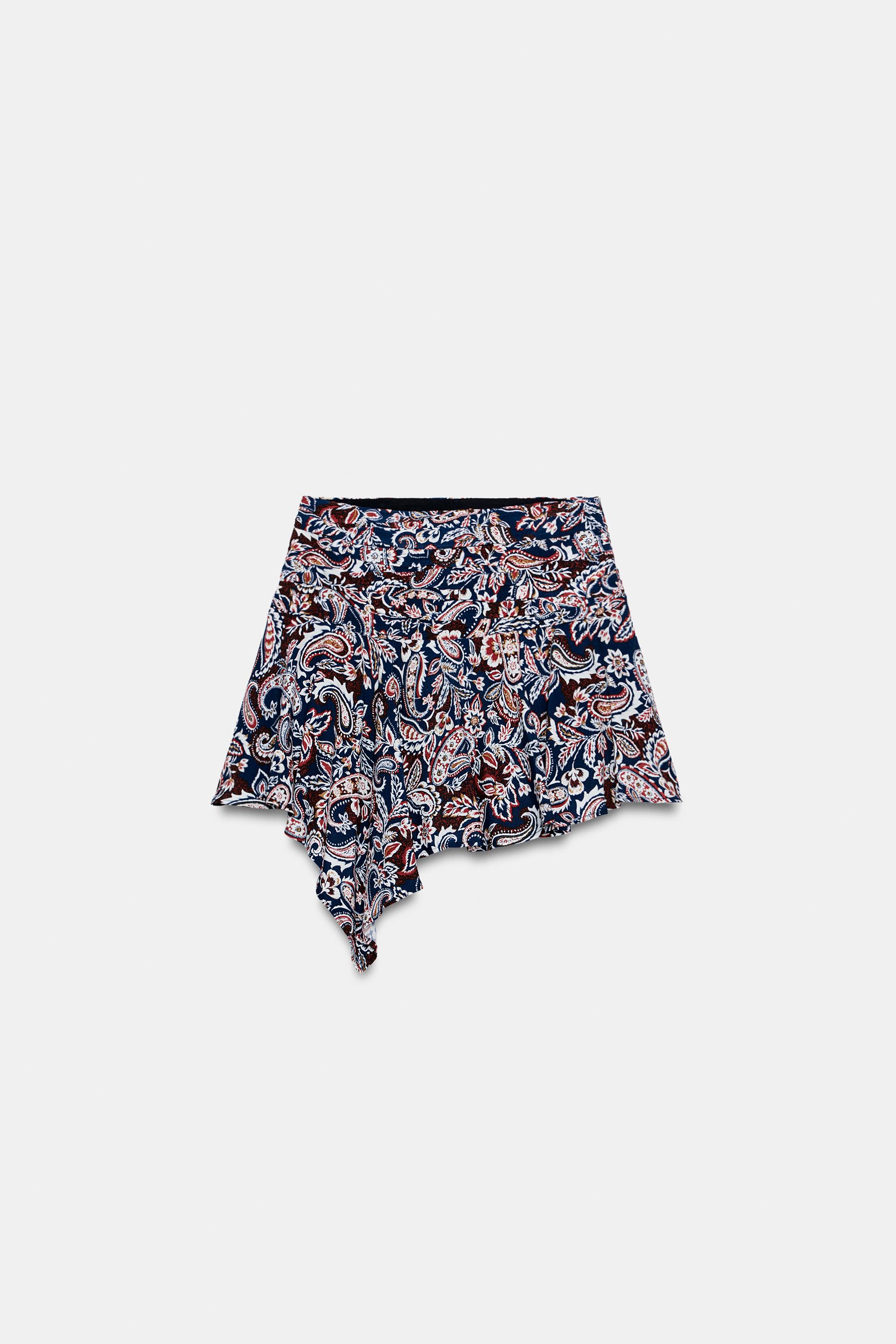 JUPE-PANTALON IMPRIMÉE ASYMÉTRIQUE