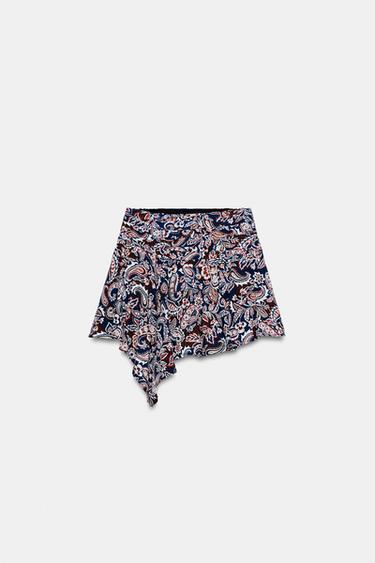 ASIMMETRIK NAQSHLI SHORTIK-YUBKA - Koʻk Zara tomonidan