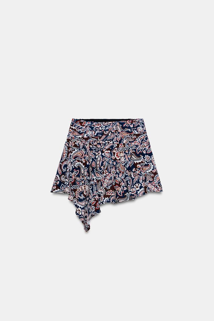 Falda short estampada asimétrica 6