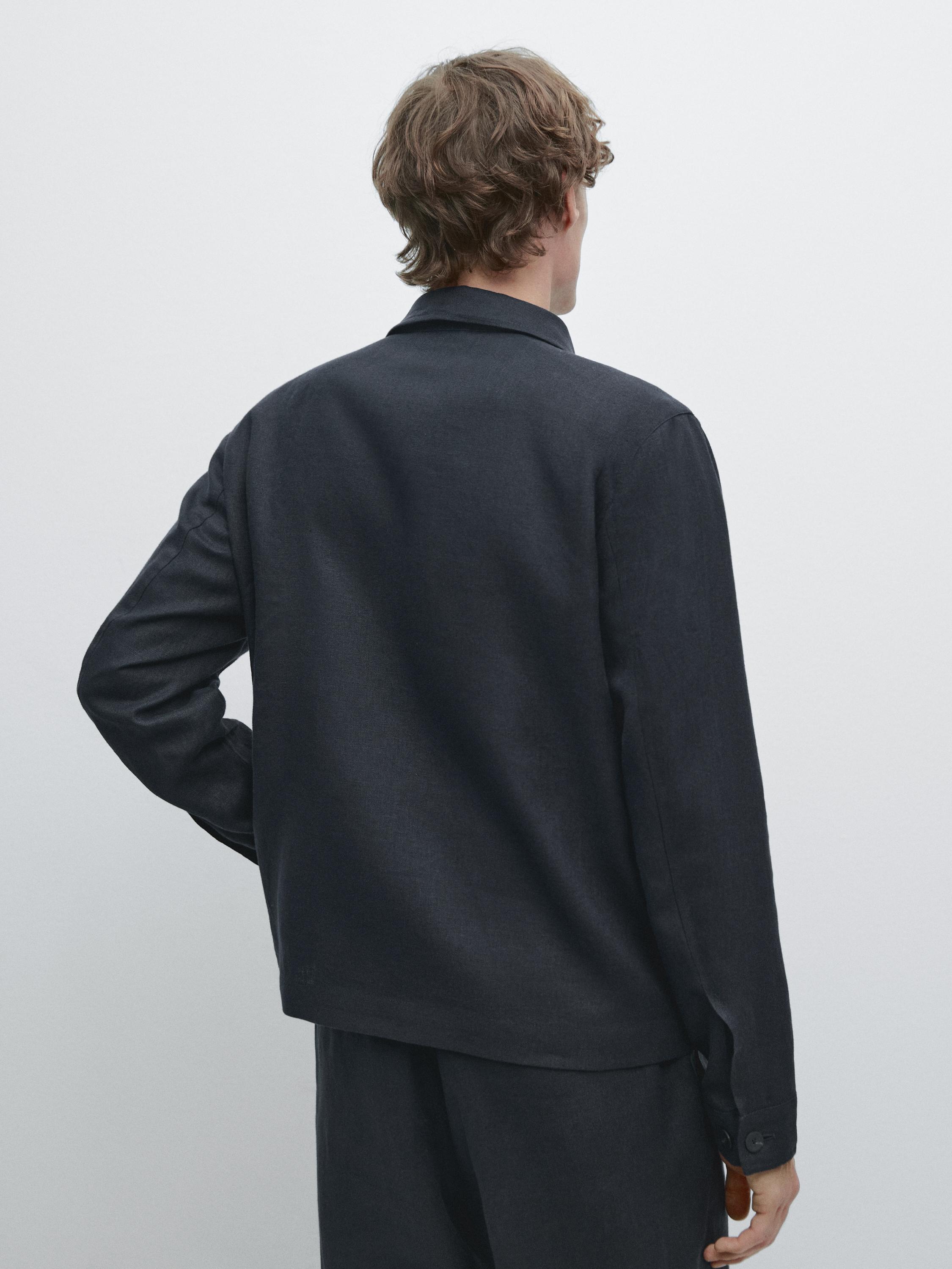 Cropped linen jacket