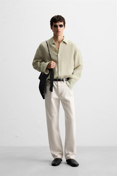REGULAR STRAIGHT-LEG JEANS - Ecru by Zara - Image 0