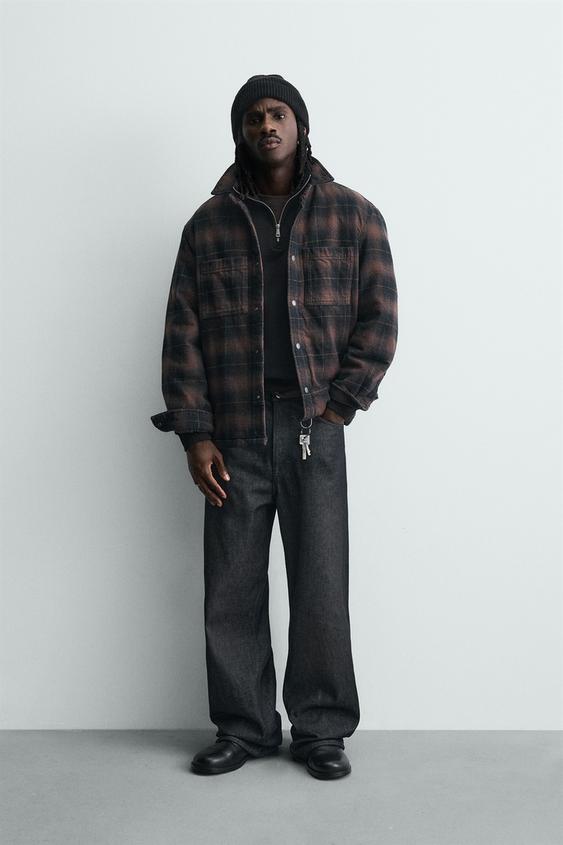 PLAID PADDED OVERSHIRT