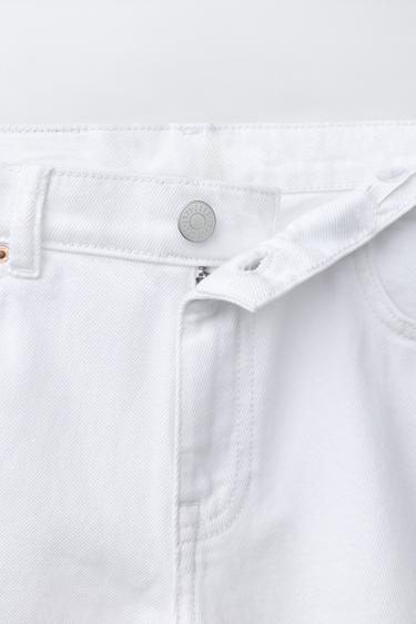 RELAXED BAGGY DENIM BERMUDA SHORTS - Oyster-white by Zara - Image 2