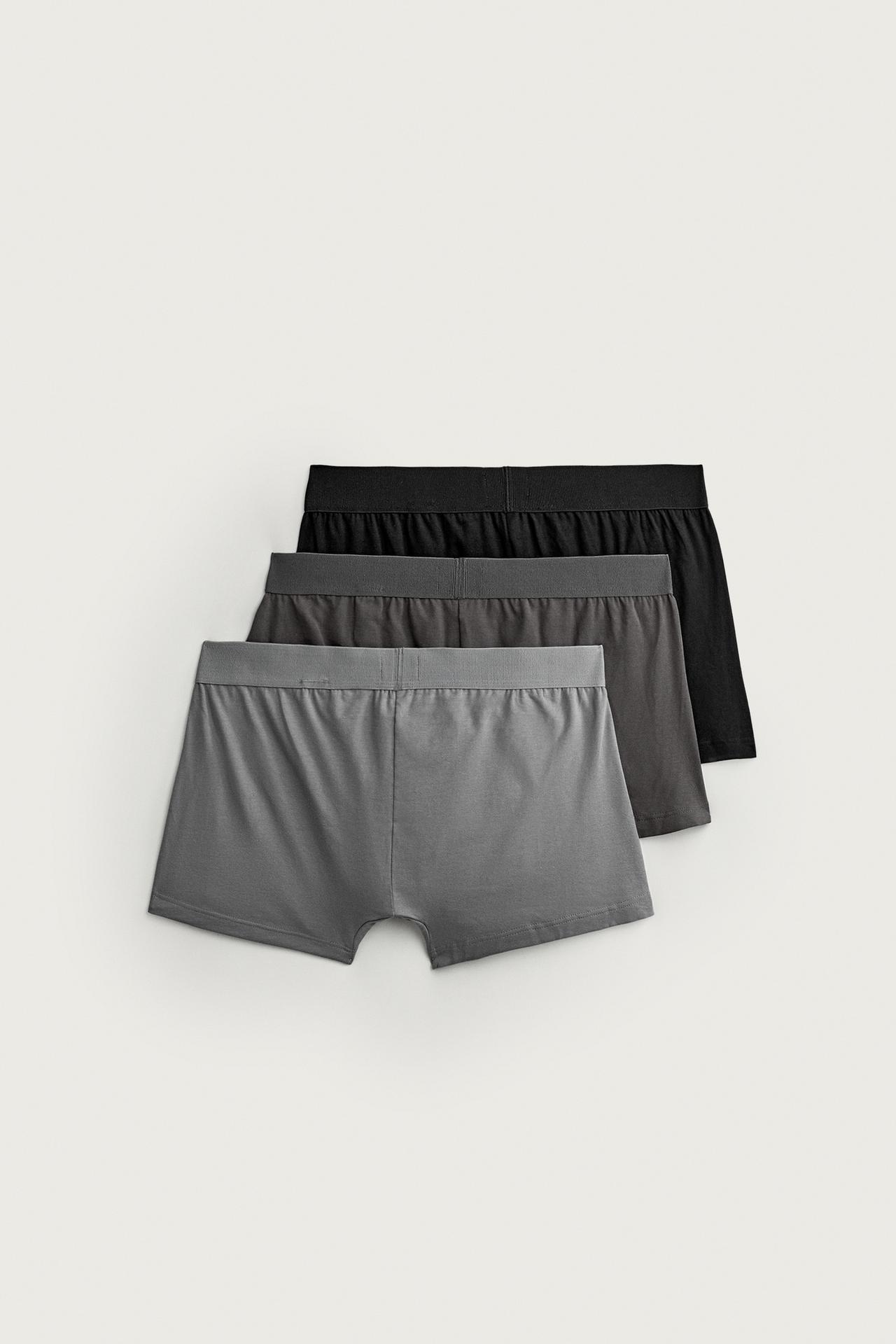 RIB BOXER BRIEFS 3-PACK — various