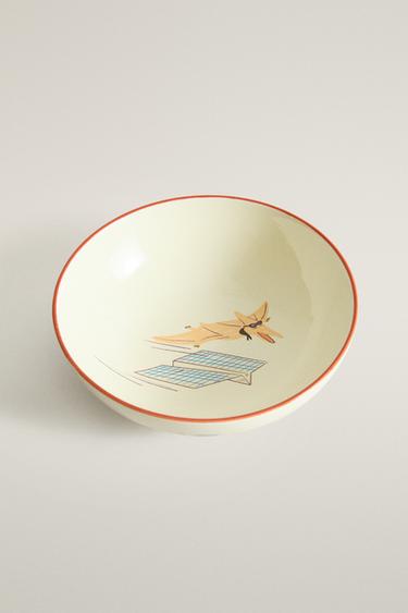 KIDS' CERAMIC DINOSAUR BOWL — Multicolored 2