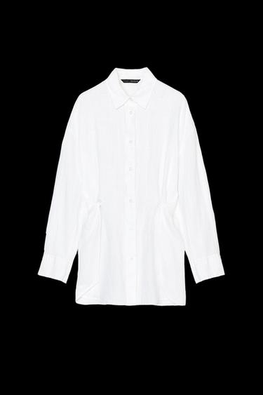 100% LINEN SHIRT - White by Zara - Image 0