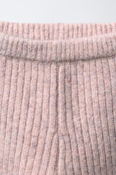 RIB KNIT LEGGINGS - Light pink by Zara - Image 2