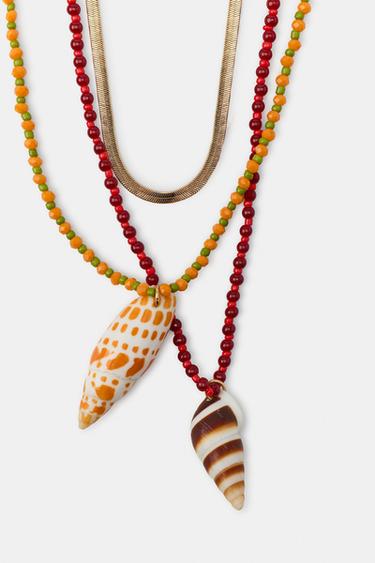 LOT DE 3 COLLIERS FANTAISIE COQUILLAGES - Multicolore de Zara - Image 2