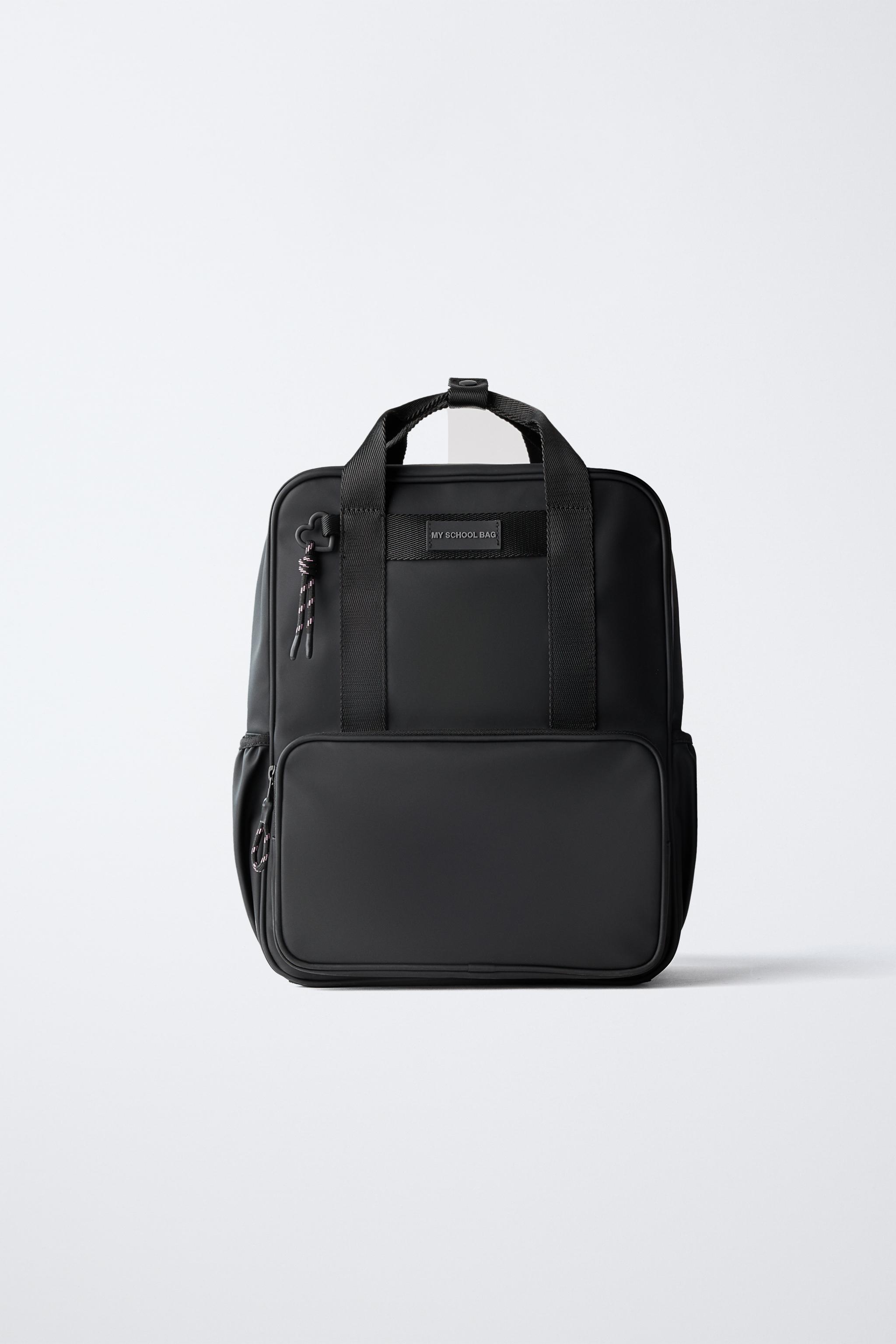 RUBBERIZED SCHOOL BACKPACK - Black | ZARA United States
