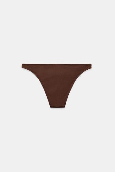 BAS DE BIKINI UNI - Marron de Zara - Image 4