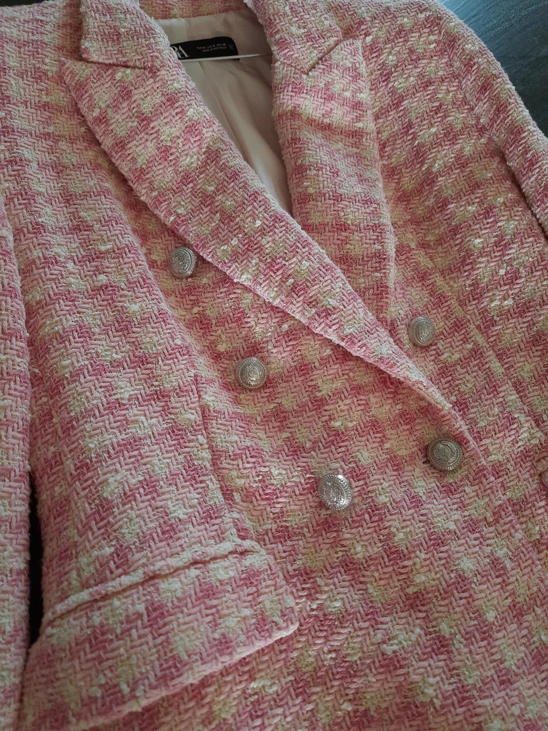TEXTURED DOUBLE-BREASTED BLAZER - Image 3