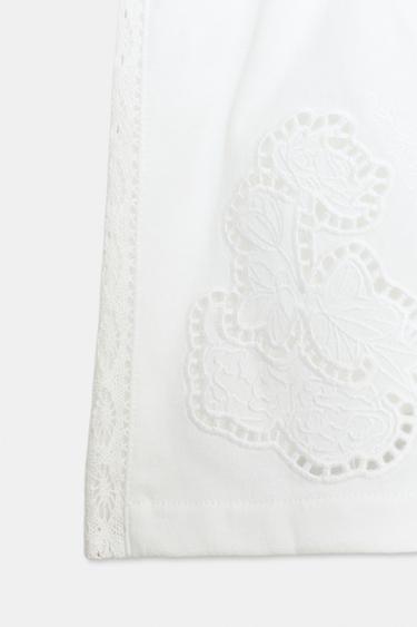 SHORT BRODÉ - Blanc de Zara - Image 6