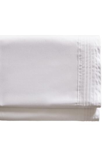 LENZUOLA DI SOPRA COTONE SATIN PLISSÉ (400 FILI) - Bianco di Zara