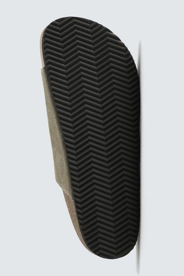 SANDALES EN CUIR À BRIDES - Vert de Zara - Image 6