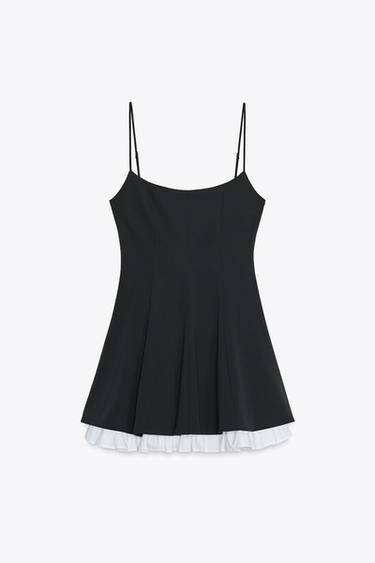 ROBE COURTE BAS COORDONNÉ - Bleu marine foncé de Zara - Image 4