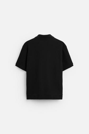 POLO STRUCTURE VERTICALE - Noir de Zara - Image 6
