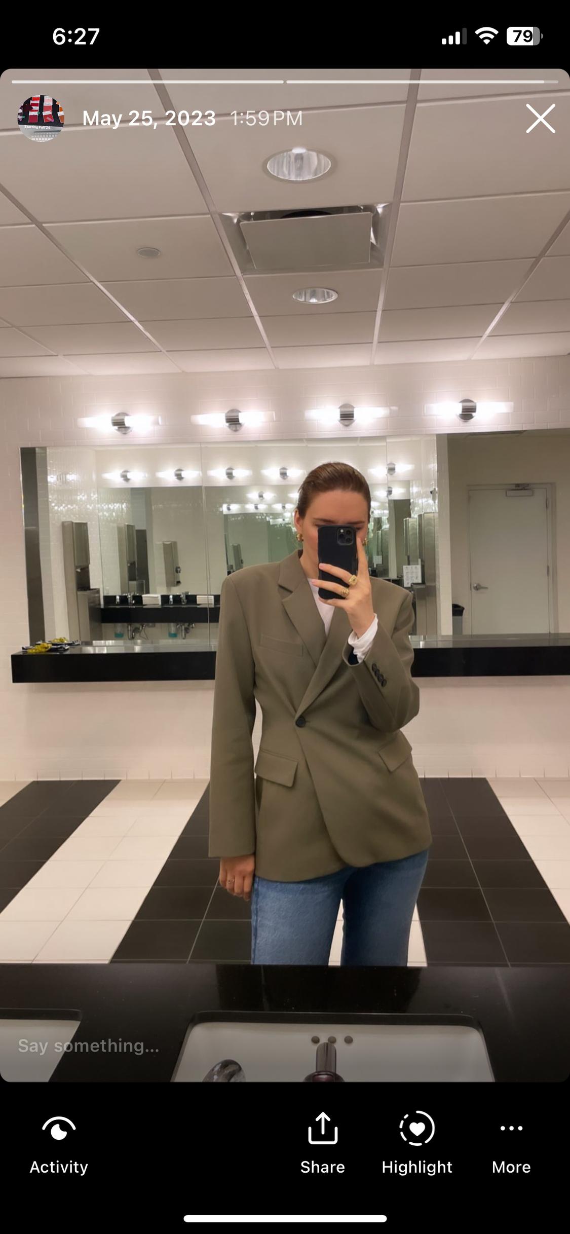 DOUBLE BREASTED BUTTONED BLAZER - Image 5
