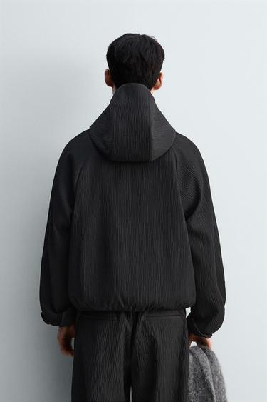 Zara 浮雕方版外套 - 黑色