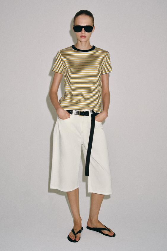 INTERLOCK SHORT SLEEVE T-SHIRT - yellow by Zara - Image 0