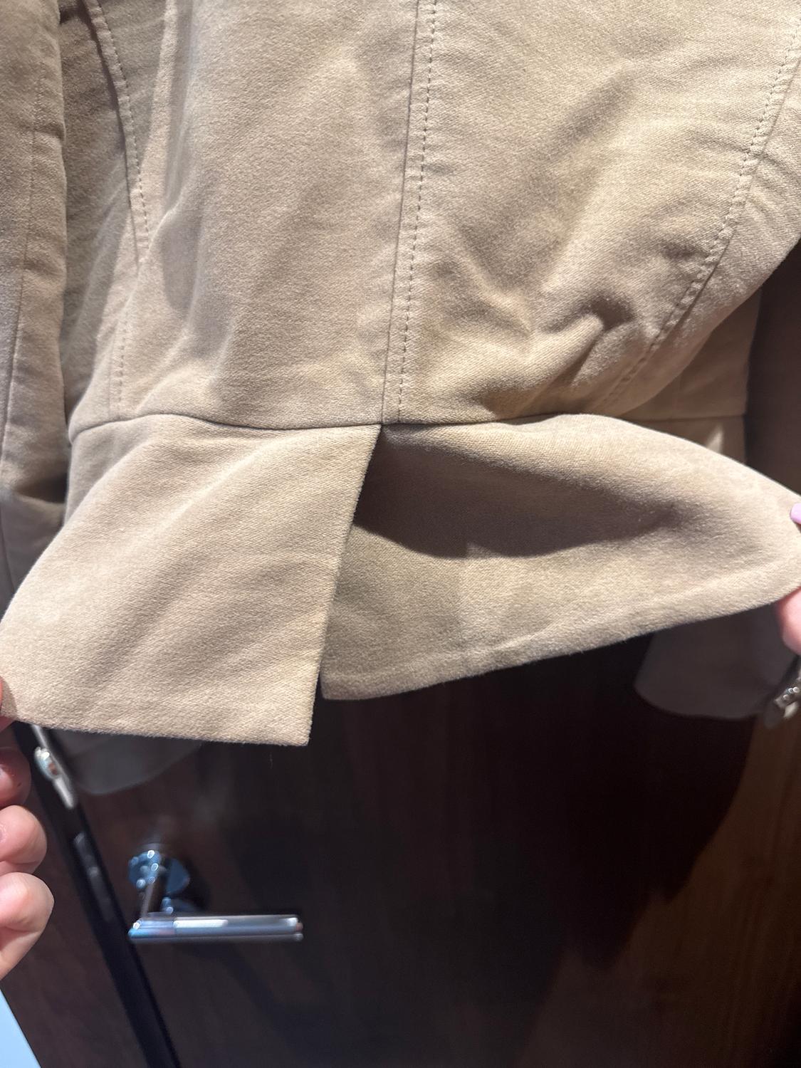 PUFF SLEEVE FAUX SUEDE JACKET - Image 3