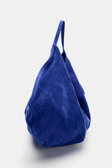 SUEDE BUCKET BAG - Blue by Zara - Image 2