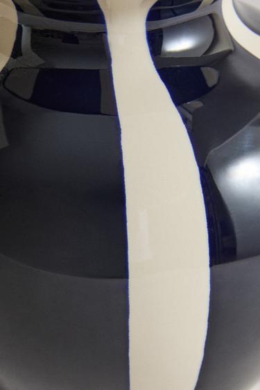 VASE DÉCORATIF EN CÉRAMIQUE ROND - Bleu / Blanc de Zara - Image 2