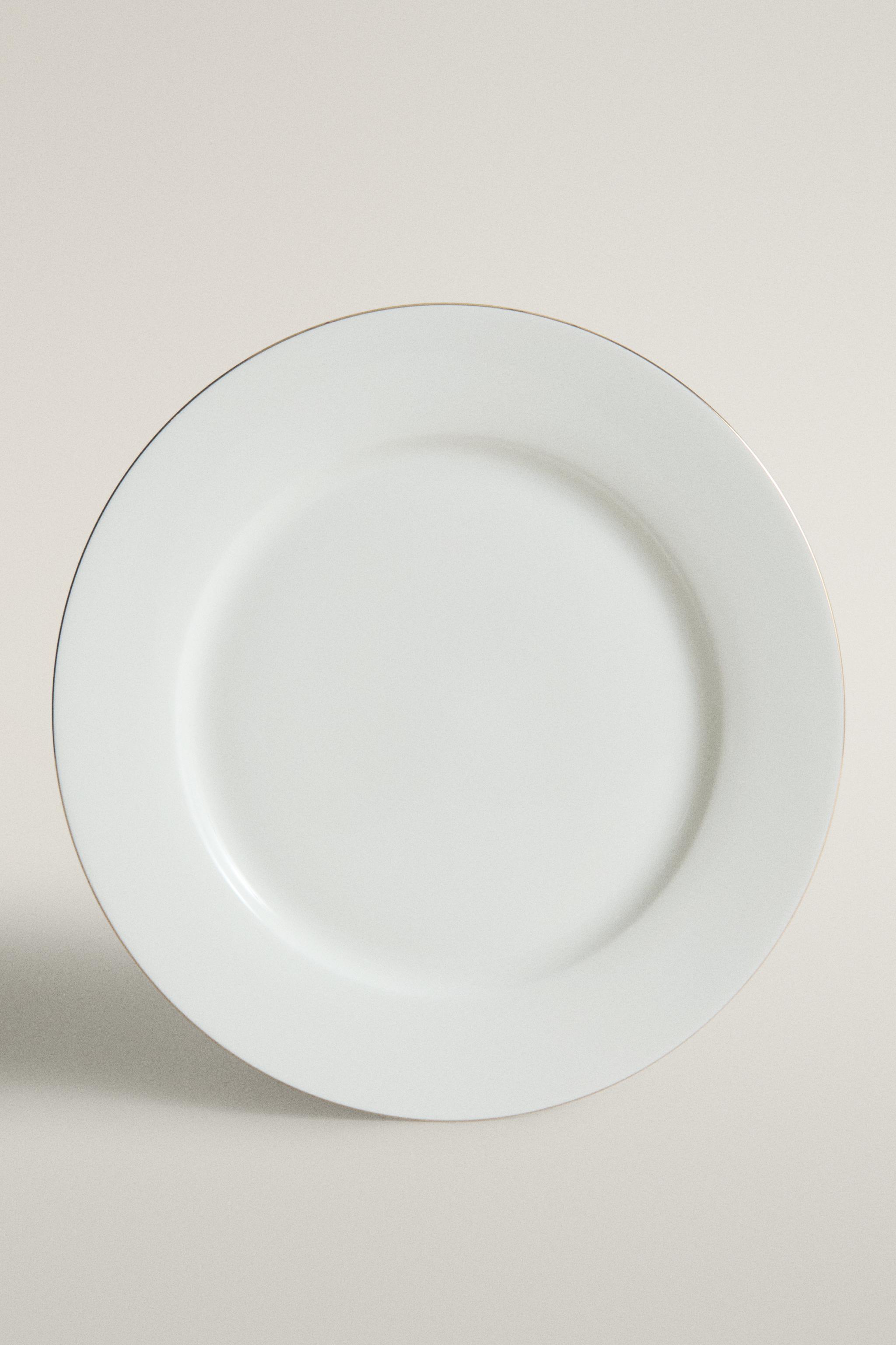ASSIETTE PLATE PORCELAINE BONE CHINA BORD