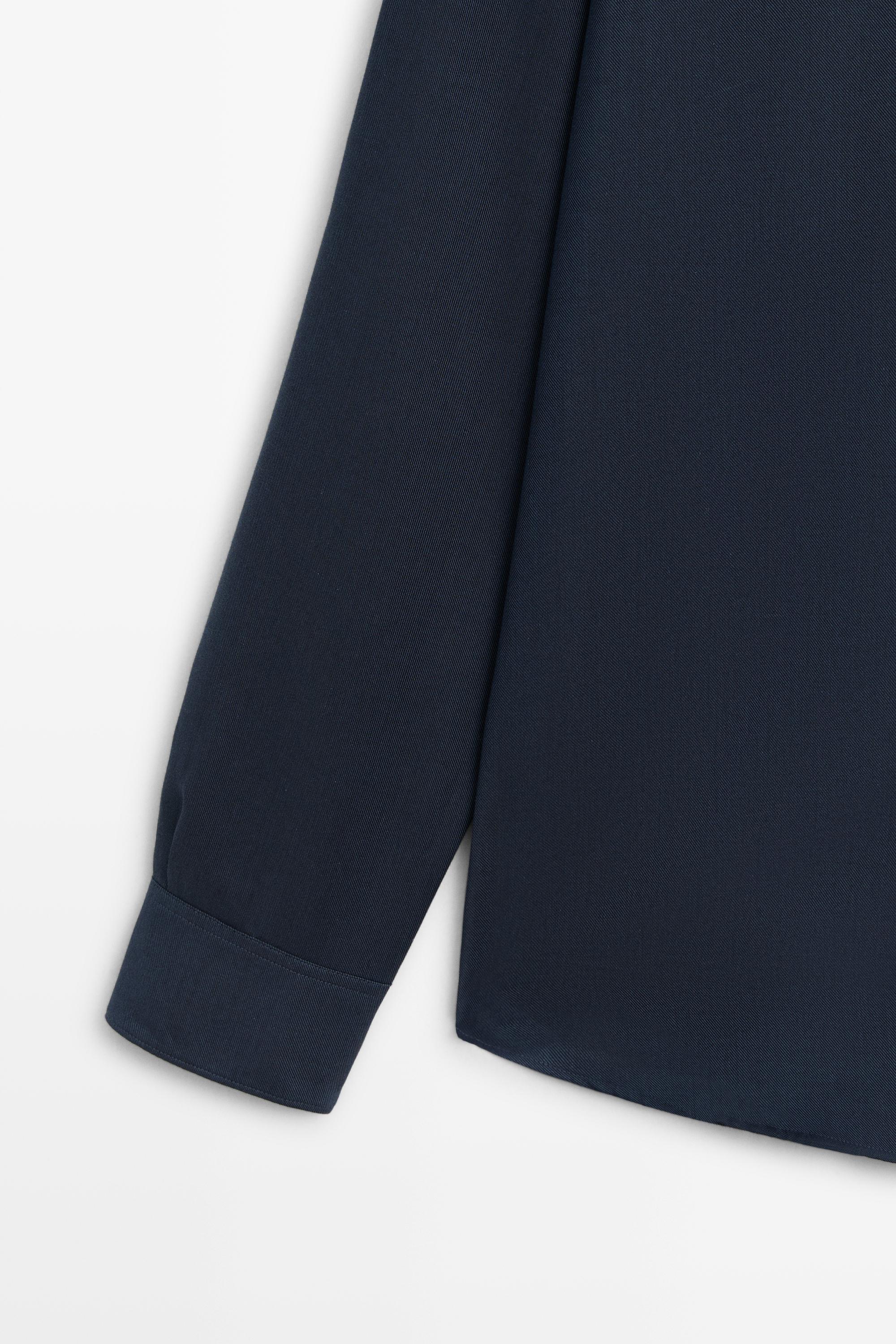 Chemise regular fit en mélange de coton