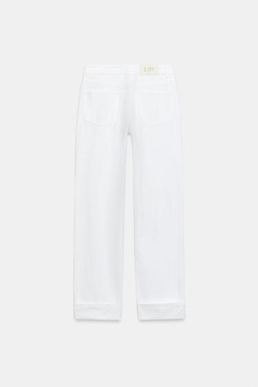 JEAN Z1975 DROIT TAILLE HAUTE ET CROISÉE - Blanc de Zara - Image 8
