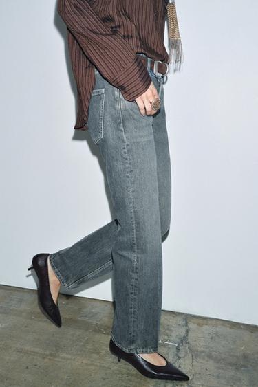 JEAN ZW COLLECTION DROIT TAILLE BASSE - Bleu délavé de Zara - Image 4