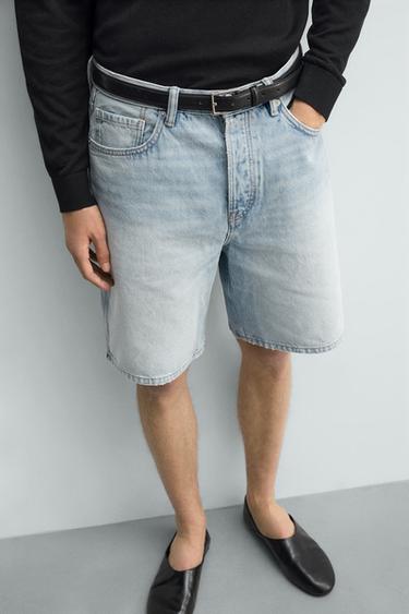 BERMUDA EN DENIM STRAIGHT FIT - Bleu clair de Zara - Image 4