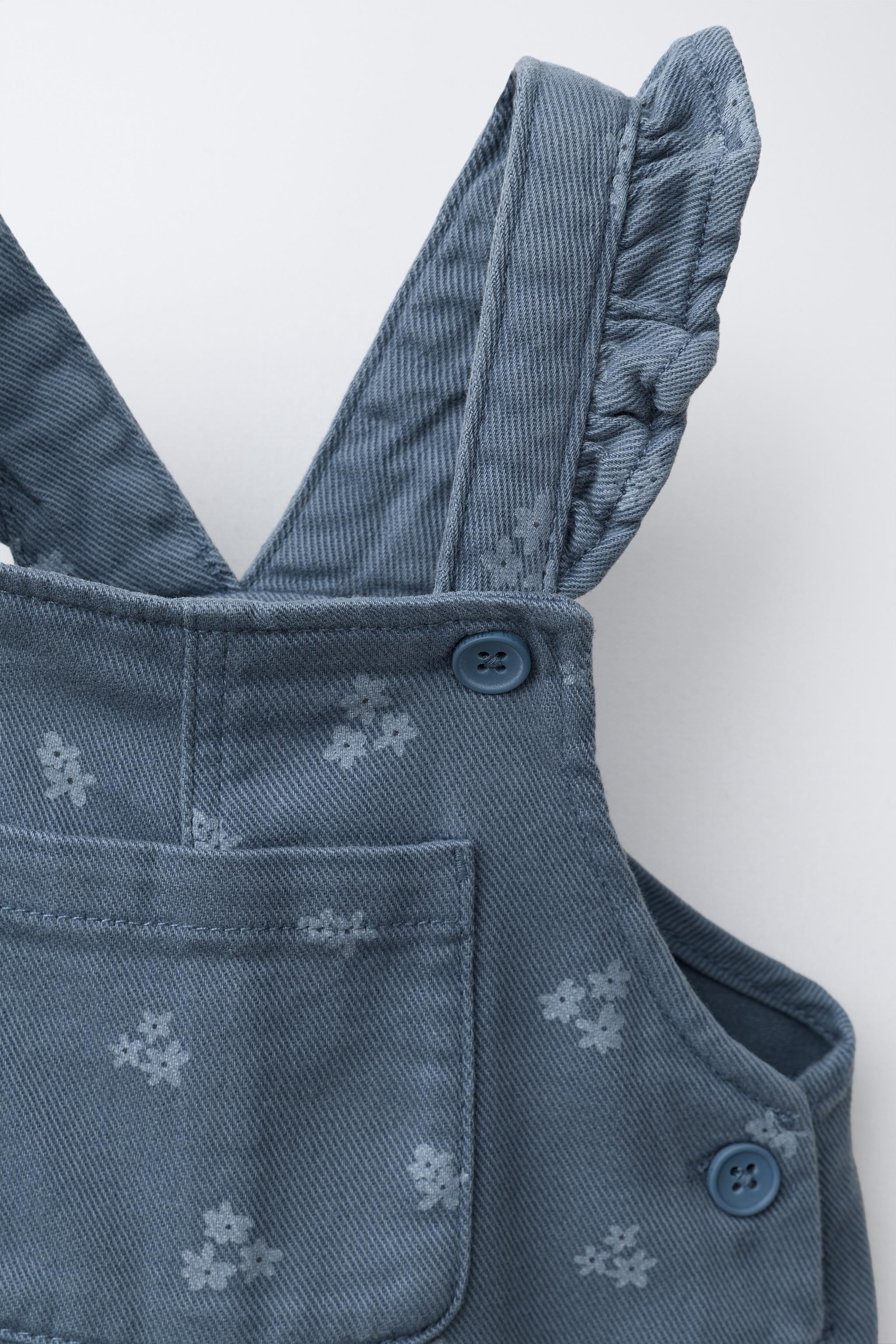 FLORAL TWILL OVERALLS