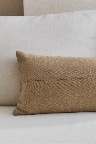 ELONGATED STITCHING CUSHION - Light beige by Zara - Image 5