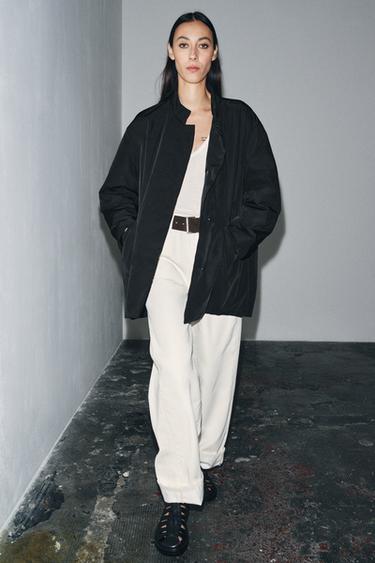OVERSIZED NYLON JACKET ZW COLLECTION - Black by Zara