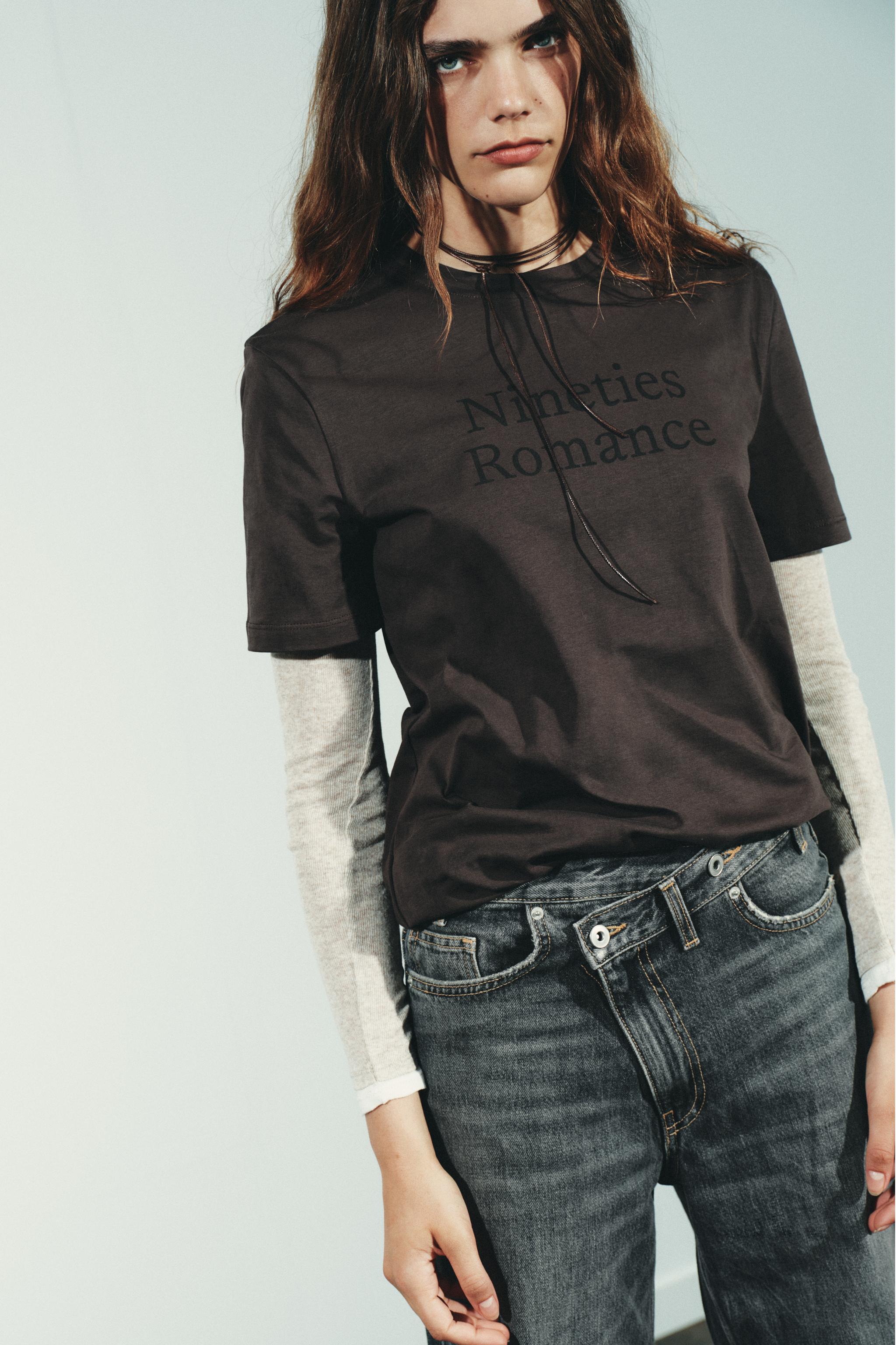 TRF HIGH WAIST CROSSOVER WIDE LEG JEANS