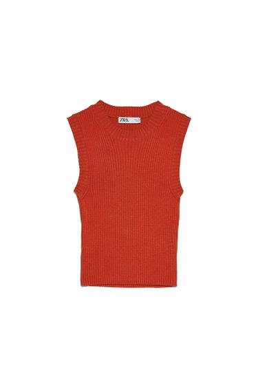 RIBBED KNIT TOP