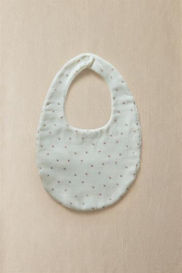 FLORAL BABY BIB - Ecru by Zara