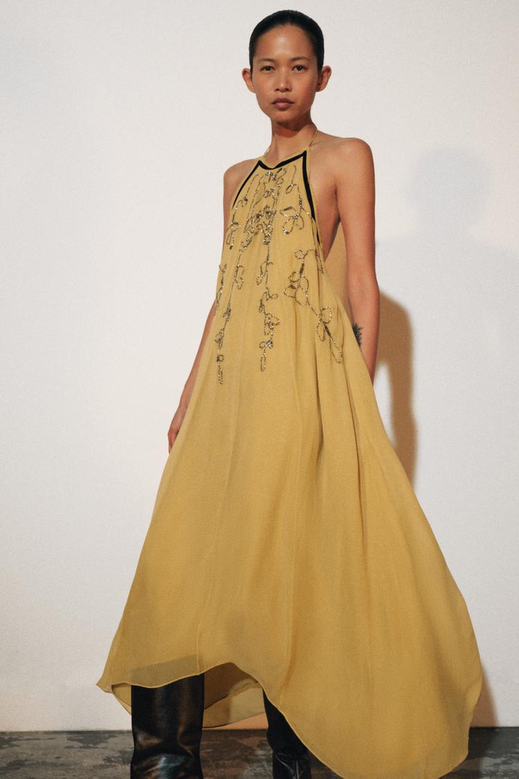 VESTIDO BORDADOS ABALORIOS ZW COLLECTION
